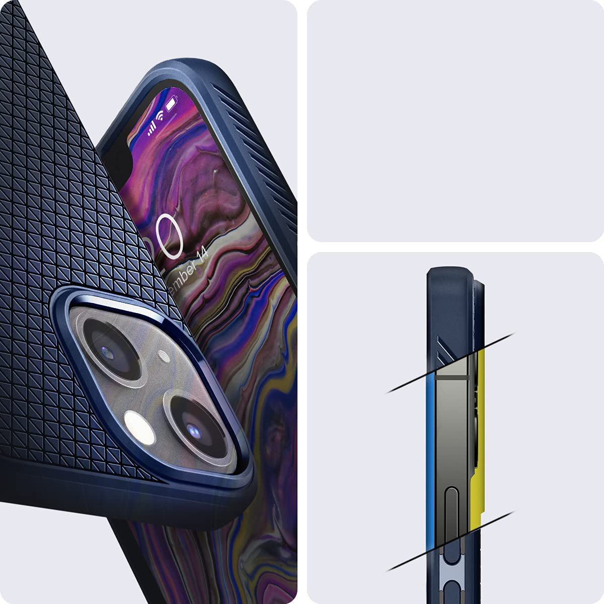 Oryginalne etui od marki Spigen z serii Liquid Air dla iPhone 13